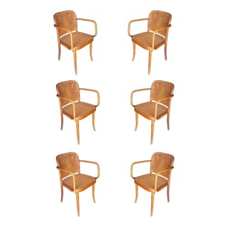 1920s Josef Hoffmann for Stendig Bentwood Cane Dining Chairs, Set of Six For Sale