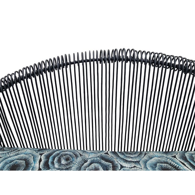 French Country Wrought Iron Garden Bench For Sale - Image 4 of 8