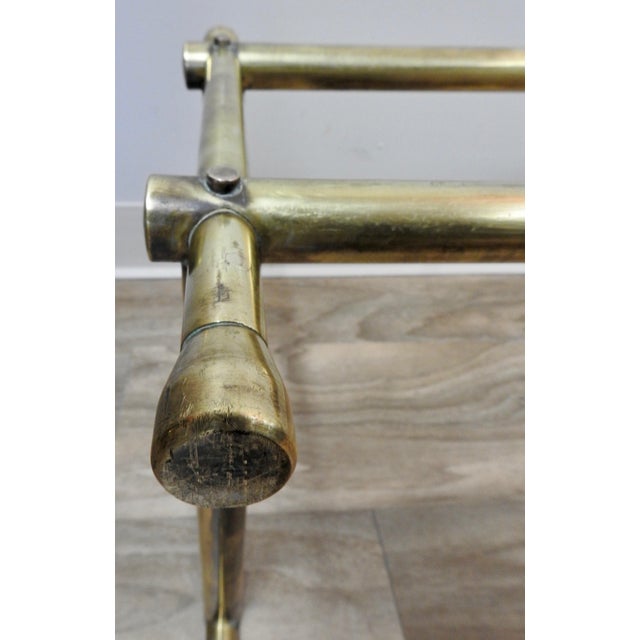 Mid-20th Century Solid Brass Fireplace Surround For Sale - Image 11 of 12