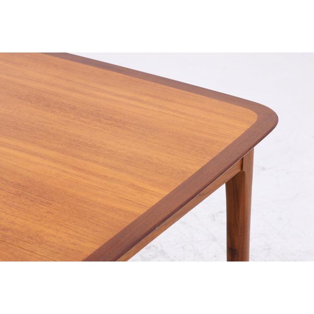 Brown Mid-Century Extendable Dining Table in Teak from Lübke For Sale - Image 8 of 16