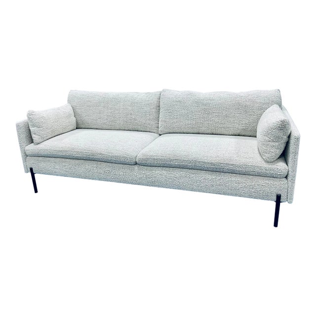 Modern Off-White Boucle Sofa For Sale