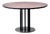 Round Dining Table in Thuja Root Veneer and Steel, 1980s For Sale