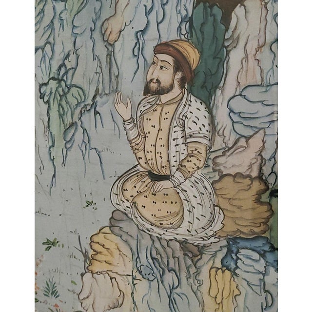 Green Large Persian Illustration From a Book, Circa 1900 For Sale - Image 8 of 9