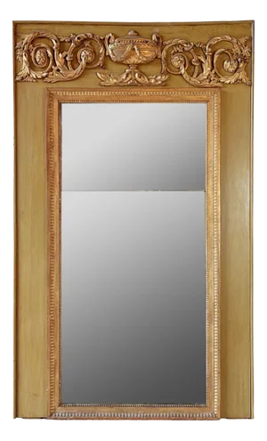 Antique French Gilded Trumeau Mirror