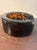 1950s Murano Blown Glass Pocket Tortoise Shell Ashtray Amber W/ Brown,MCM, Heavy, VTG For Sale - Image 5 of 5