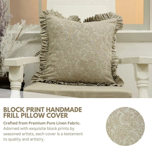 * “Jarul” Block Print Cushion Cover – A tribute to the vibrant Jaru, this cushion features exquisite hand block printing...