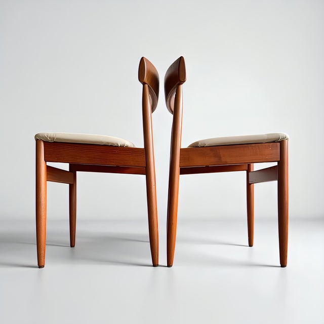 Textile Danish Chairs in Teak with Rounded Backrest attributed to Pe Jorgensen for Farso Mobelfabrik, Denmark, 1960s, Set of 2 For Sale - Image 7 of 17
