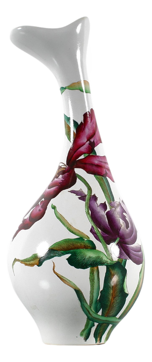 Mid-Century Modern Hand-Glazed Ceramic Vase by A. Campi for Lavenia, 1950
