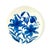 Graphic Floral Blue & White Wall Plate Curation - Group of 9 For Sale - Image 11 of 12