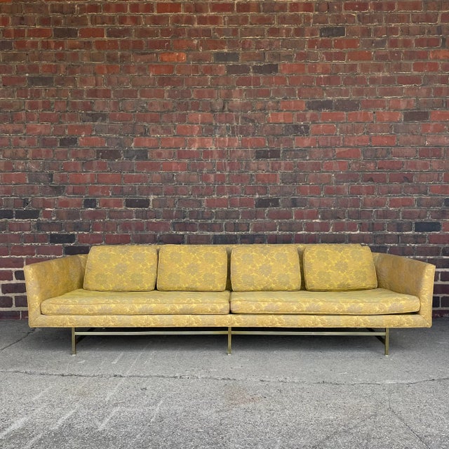 Mid Century Modern Erwin-Lambeth Brass Legged Sofa For Sale - Image 13 of 13
