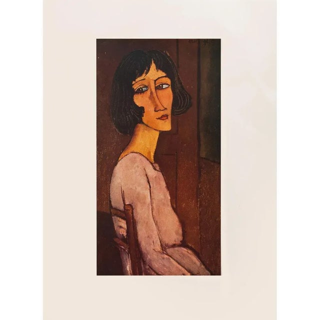 1958 After Amedeo Modigliani "Portrait of Marguerite", First English Edition Lithograph For Sale - Image 9 of 9