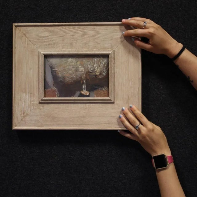 Italian Artist, Study on the Source of Giacomo Soffiantino, 1970, Oil on Board For Sale - Image 12 of 13