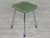 Mid-Century Green Leatherette Stool For Sale - Image 3 of 3