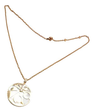 Bulgari Intarsio Diamond Mother of Pearl Rose Gold Pendant Necklace