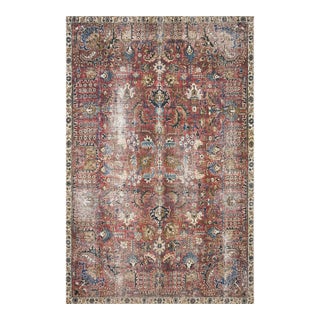 Chris Loves Julia x Loloi Jules Merlot / Multi 2'-0" x 5'-0" Accent Rug For Sale