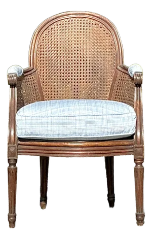 Vintage Regency Cane Fireside Bergere Chair