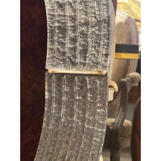 Early 21st Century Modern Silver Wave Glass Murano Mirror For Sale - Image 5 of 7