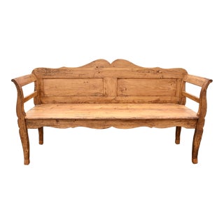 Pine Camel-Back Bench or Settle For Sale