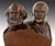 Bronze bust representing Karl Marx and Vladimir Lenin, depicted together in a single sculptural composition. This...