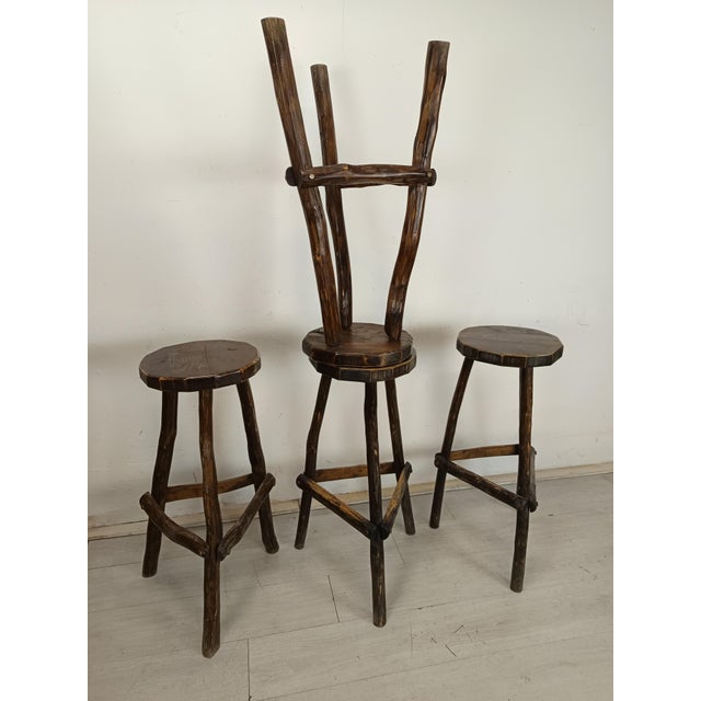 Brutalist Bar Stools, 1970s, Set of 4 For Sale - Image 15 of 17