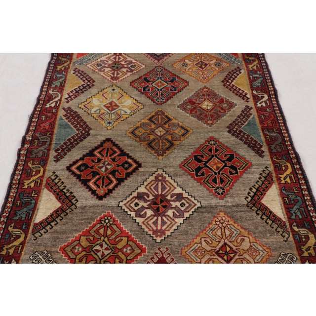 1950s Vintage Gabbeh Wool Rug With Medallions by Rug & Kilim, Afghanistan, 1950-1959 For Sale - Image 5 of 12