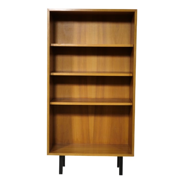 Mid-Century Modern German Walnut Bookcase, 1960s For Sale