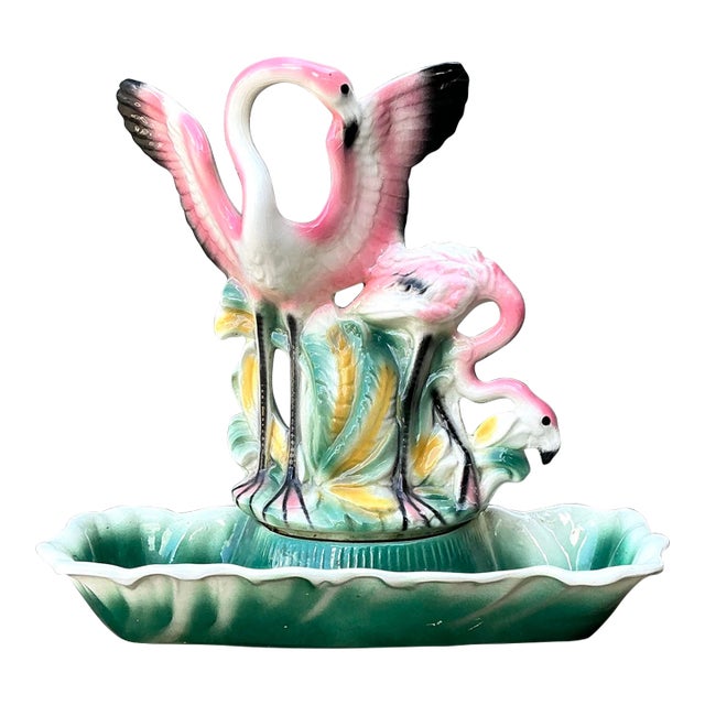 Vintage 1950s Lane Glazed Ceramic Light For Sale