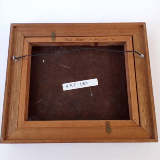 Cream 1971 Mixed Media Sculptural Relief "Full Moon" by McCabe Framed For Sale - Image 8 of 10