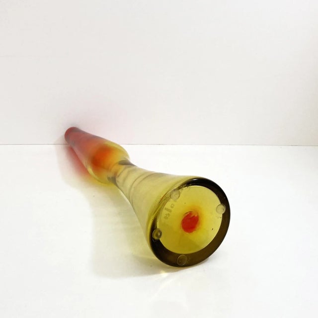 Blenko Vintage 1966 Blenko Slim Bud Vase, Designed by Wayne Husted For Sale - Image 4 of 6