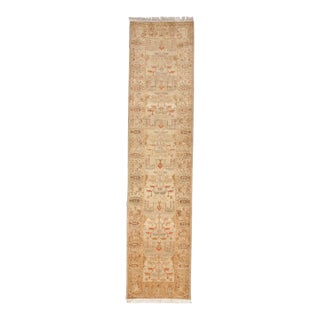 Genuine Hand Knotted Luxury Runner Rug in Ushak Style. 2'8"x 11'2" For Sale