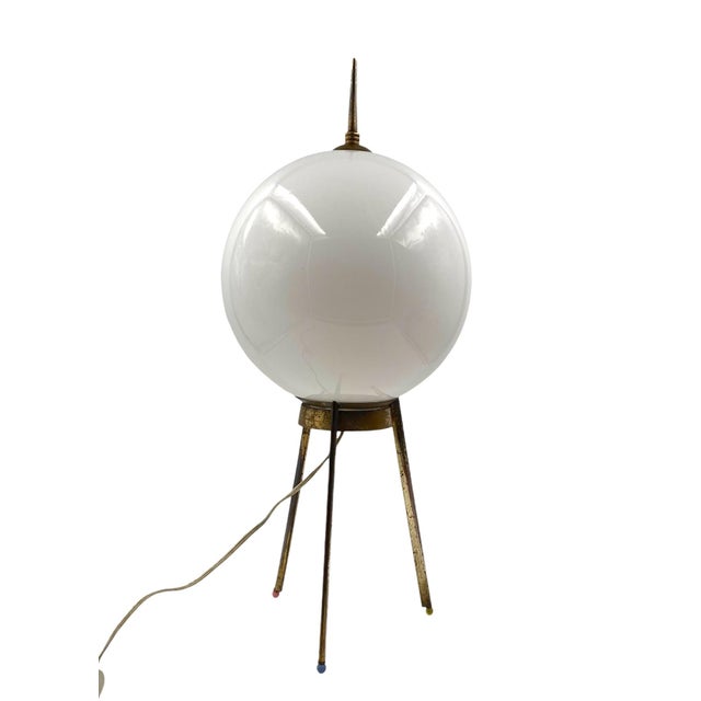 Mid-Century Tripod Brass Table Lamp, 1950s For Sale - Image 9 of 18