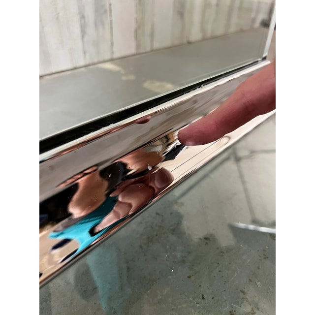 Glass and Chrome Long Case Clock Attributed to Pace Furniture For Sale - Image 9 of 12