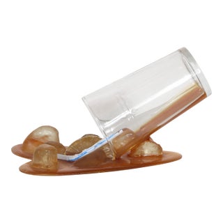 Frozen Moments - Spilt Iced Tea, Resin and Glass Sculpture by Geoffrey Rose For Sale