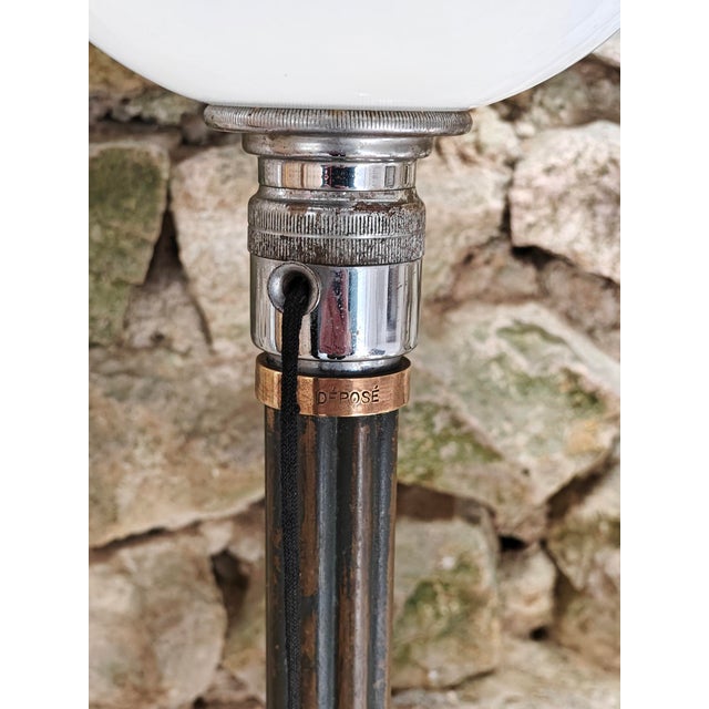 Metal Table Lamp by P. Fargette, 1920s For Sale - Image 7 of 18