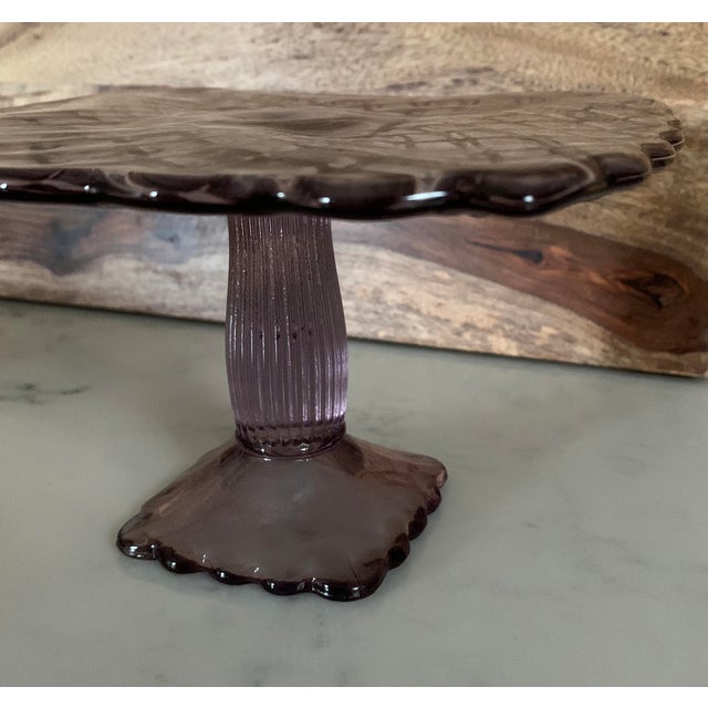 1930s l.e. Smith Cake Stand Pastry Display and Plates Mint For Sale - Image 5 of 9