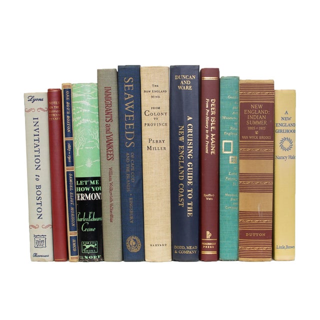 Mid-Century Modern Decorative Books - Vintage New England Book Bundle - 1 foot of Books For Sale - Image 3 of 4