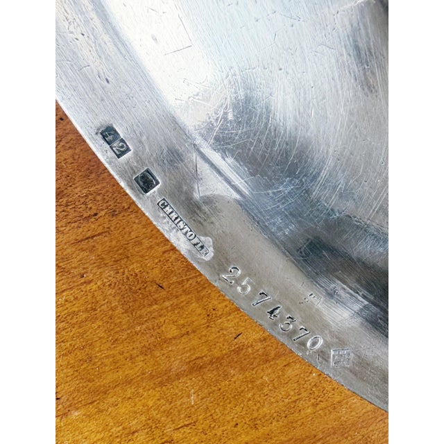 Victorian Antique Christofle Hotel Silver Serving Tray From King George’s For Sale - Image 3 of 6