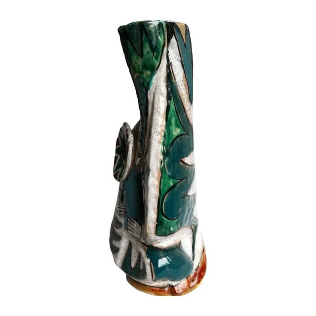 Ceramic Mid-Century Italian Ceramic Vase by Elio Schiavon For Sale - Image 7 of 10