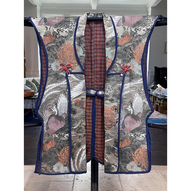 Japanese Ceremonial Brocade Jinbaori Vest Jacket For Sale - Image 13 of 18