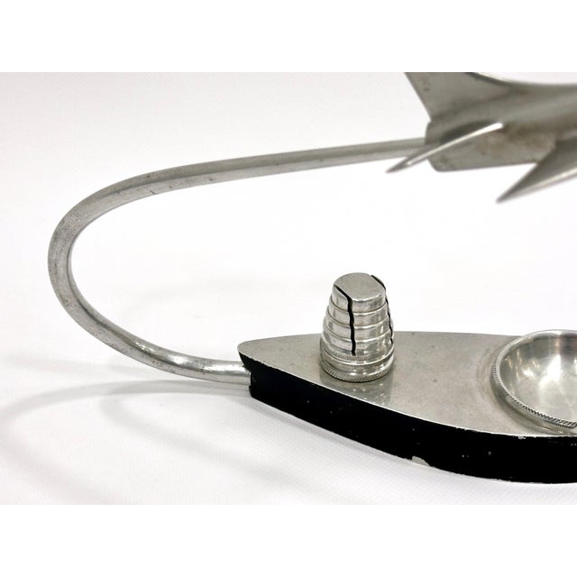 Metal Mid-Century Desk Plane Model in Aluminium, 1950s For Sale - Image 7 of 11