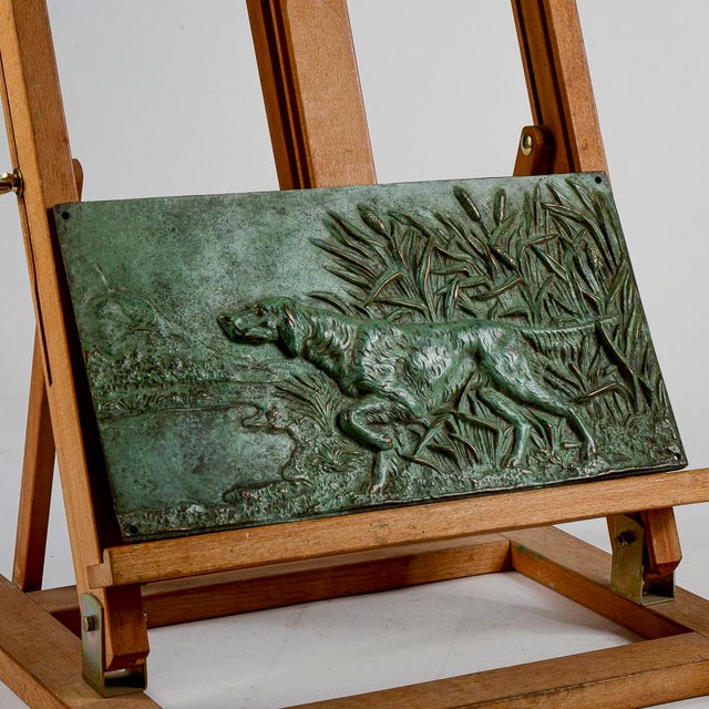 Metal Plate of Hunting Scene with Setter Dog, 1890s-1910s For Sale - Image 3 of 6