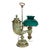 Late 19th Century Victorian Silvered Cornucopia Student Lamp With Emerald Shade For Sale - Image 12 of 12