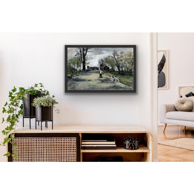 Magdalena Spasowicz, By the Bzura River, Oil on Cardboard For Sale - Image 3 of 7