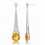 Not Yet Made - Made To Order Art Deco Style Citrine and Colorless Topaz Drop Earrings Silver, Gold, A Pair For Sale - Image 5 of 5