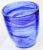 Glass Handcrafted Double Old-Fashioned Cobalt Blue Set of 6 Glasses 1980s For Sale - Image 7 of 12