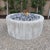 Custom Limestone Texture Fire Pit With Fluted Edges With Fire Pebbles For Sale - Image 4 of 15