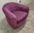Preview Furniture Postmodern Burgundy Wide Whale Swivel Chair For Sale - Image 11 of 12