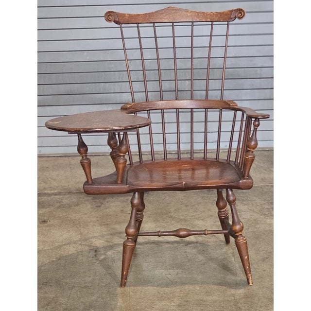 Richard Dimes Company Dr Dimes Windsor Style Desk Writing Arm High Back Chair Bench Made New Hampshire For Sale - Image 4 of 12