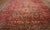 Red 1920s Red Floral Antique Persian Sarouk Carpet 13' 8" X 14' Knotted Wool Rug For Sale - Image 8 of 11