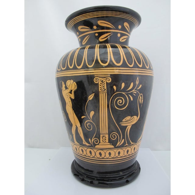 Black Connie Kiener Contemporary Greek Roman Style Stamnos Pacific Nw Pottery Vase For Sale - Image 8 of 14